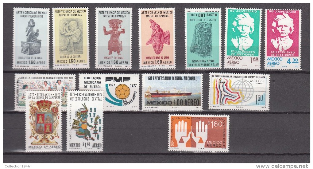 Mexico 1977,14V,small Collection,kleine Collectie,kleine Kollektion,petite Collection,MH/Ongebruikt( A1446) - Mexico