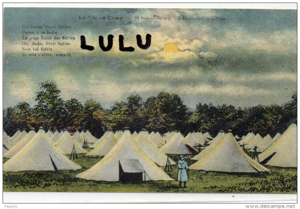 Militaria , La Vie Au Camp , 10 H Du Soir , L Extection Des Feux - Manovre