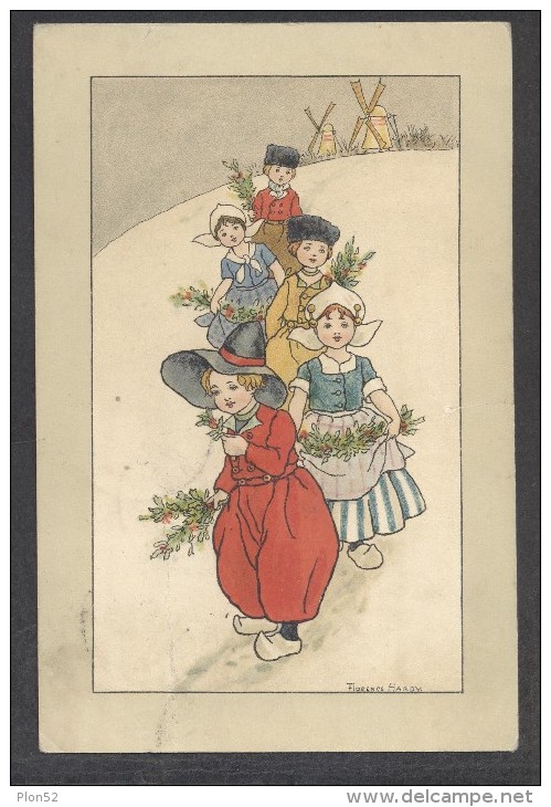 8379-BAMBINI SULLA NEVE-ILLUSTRATORE HARDY FLORENCE-1907-FP - Hardy, Florence