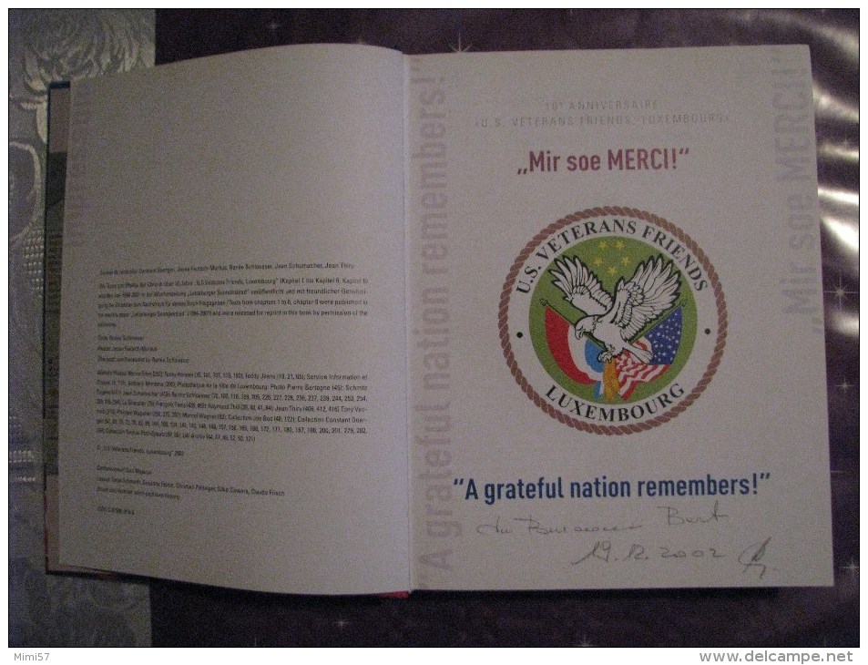 Mir Soe Merci 10e Anniversaire U.S. Vétérans Friends Luxembourg 2002 - Forze Armate Americane