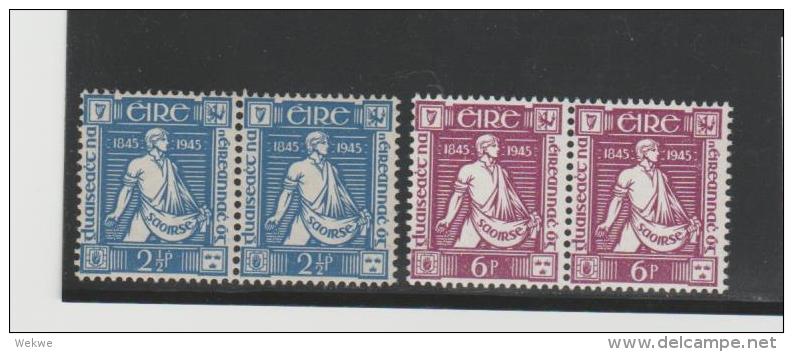 Irl Mi.Nr. 96-97 /  IRLAND - Jung, Irland  (IMPaar) 1945 ** - Unused Stamps