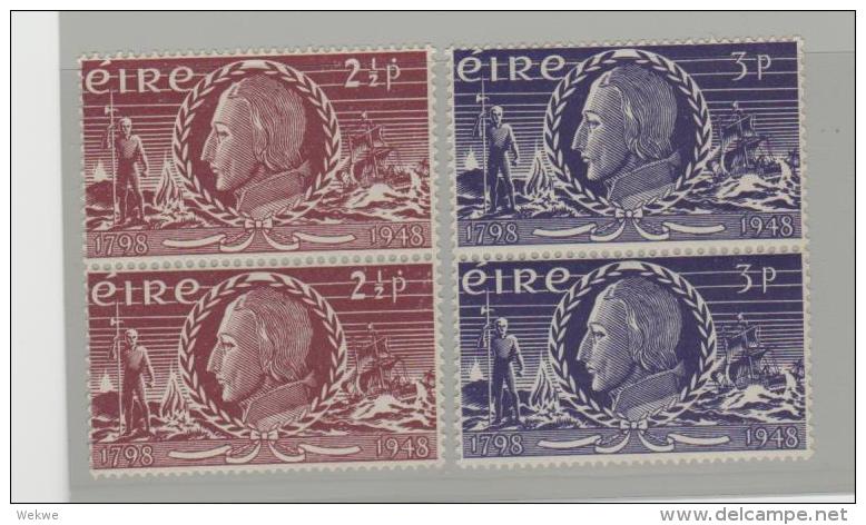 Irl Mi.Nr. 100-01/ IRLAND -  Aufstand 1789  (Paar)  ** MNH - Unused Stamps