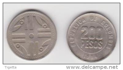 COLOMBIA  200 PESOS  ANNO 1994 - Colombie