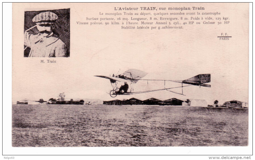 L'aviateur Train Sur Monoplan Train - Aviatori