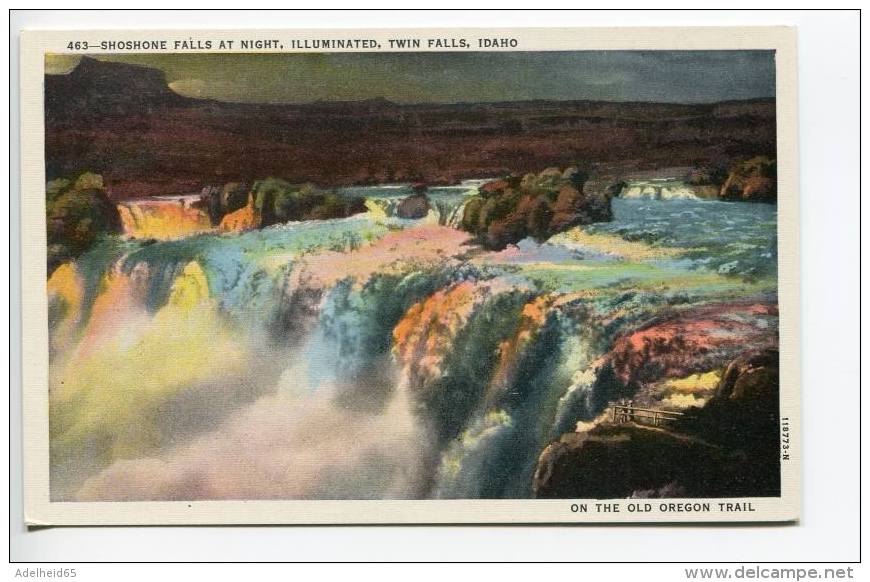 OE1/ Shoshone Falls At Night Illuminated Twin Falls Idaho - Twin Falls