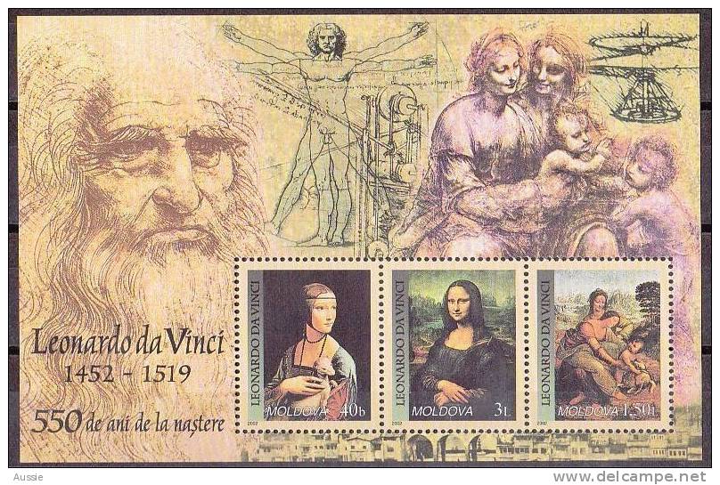 Moldavie Moldova 2002 Yvertn° Bloc 29 *** MNH Cote 6 Euro Da Vinci - Moldavie