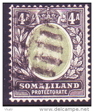 Somaliland Protectorate 1904 SG #37 4a VF Used Wmk Crown CA - Somaliland (Protectorate ...-1959)