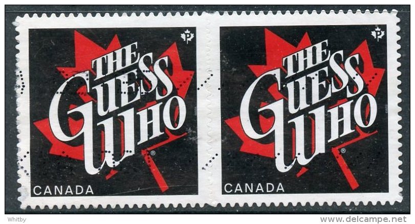 Canada 2013 P (permanent Postage) The Guess Who Issue #2659  Pair - Used Stamps