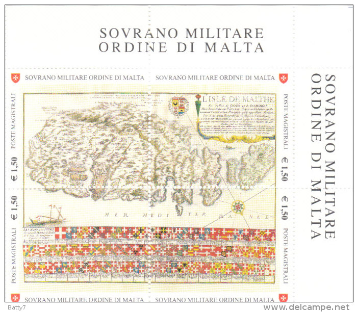 SMOM 2008 ANTICHE TAVOLE GEOGRAFICHE ISOLA DI MALTA - BLOCCO INTEGRO - Sovrano Militare Ordine Di Malta