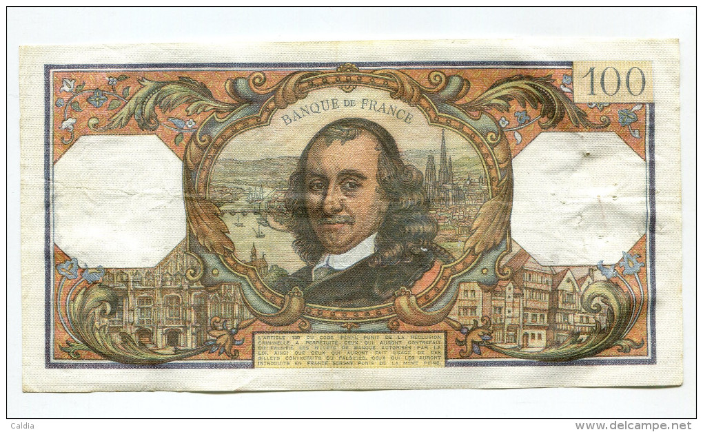 P France 100 Francs "" CORNEILLE "" 4 - 2 - 1971  # 1 - 100 F 1964-1979 ''Corneille''