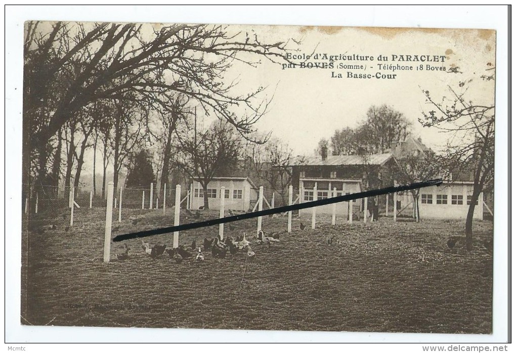 CPA - Ecole D´Agriculture Du Paraclet, Par Boves - La Basse Cour - Boves