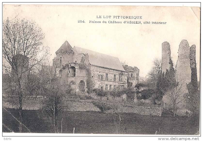 Ruines Du Château D'Assier Timbrée TTB - Assier