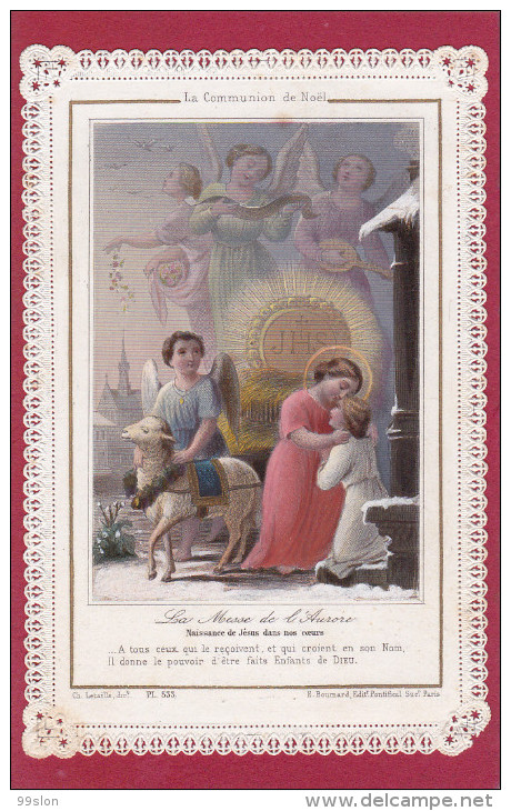 IMAGE PIEUSE  "La Communion De Noël - La Messe De L'Aurore" - Images Religieuses