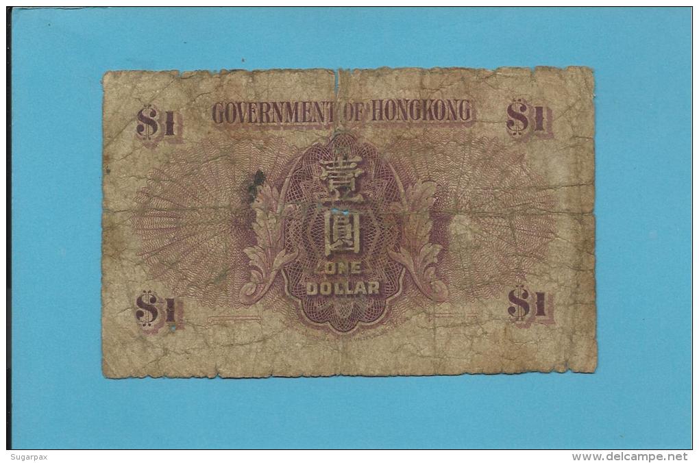 HONG KONG - 1 DOLLAR - ND ( 1936 ) - P 312 - KING GEORGE VI - 2 Scans - Hongkong