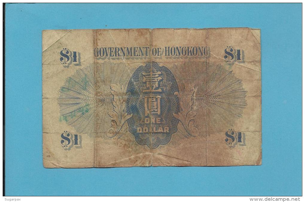 HONG KONG - 1 DOLLAR - ND ( 1940 - 41 ) - P 316 - KING GEORGE VI - 2 Scans - Hongkong
