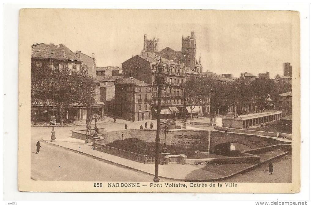 11 - NARBONNE - Pont Voltaire, Entrée De La Ville - éd. Brescon N° 258 - Narbonne