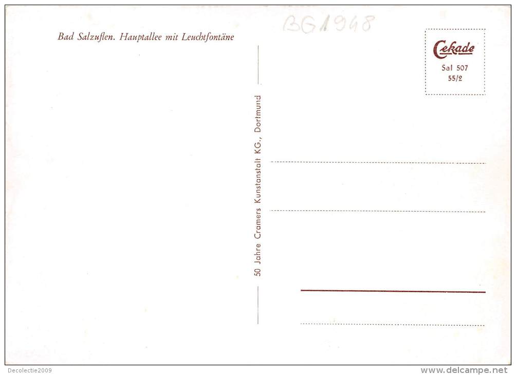 BG1948 Bad Salzuflen Hauptallee Mit Leuchfontane   CPSM 14x9.5cm Germany - Bad Salzuflen