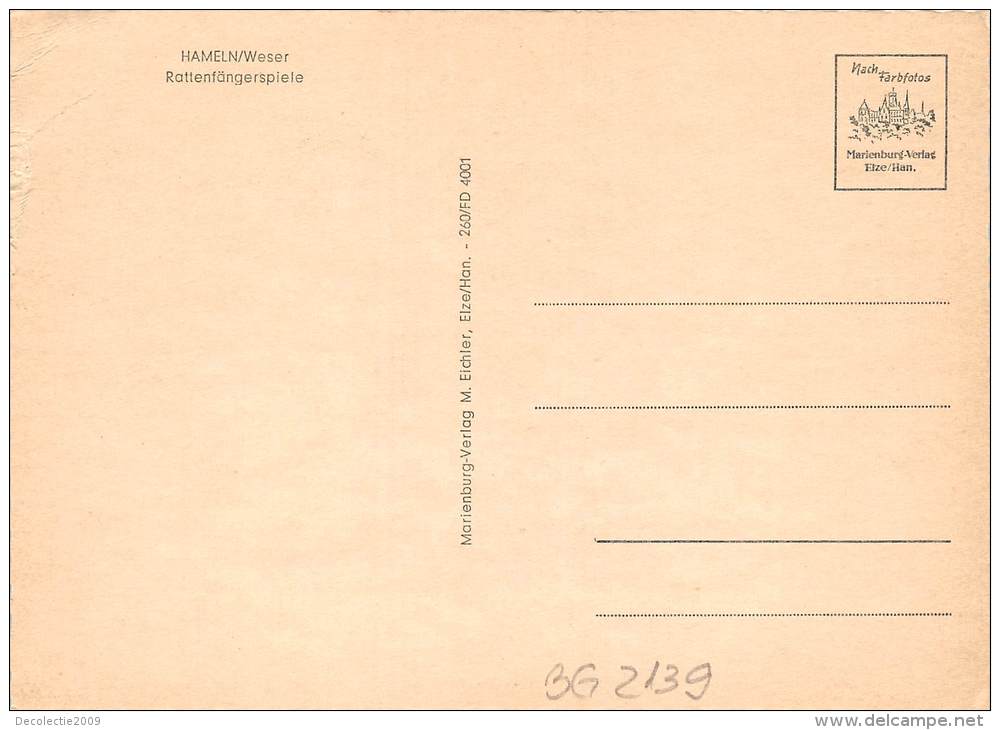 BG2139 Rattenfangerstadt Hameln Weser Types  CPSM 14x9.5cm Germany - Hameln (Pyrmont)