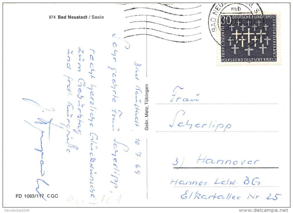 BG2161 Franken Sanatorium Bad Neustadt Saale    CPSM 14x9.5cm Germany - Neustadt