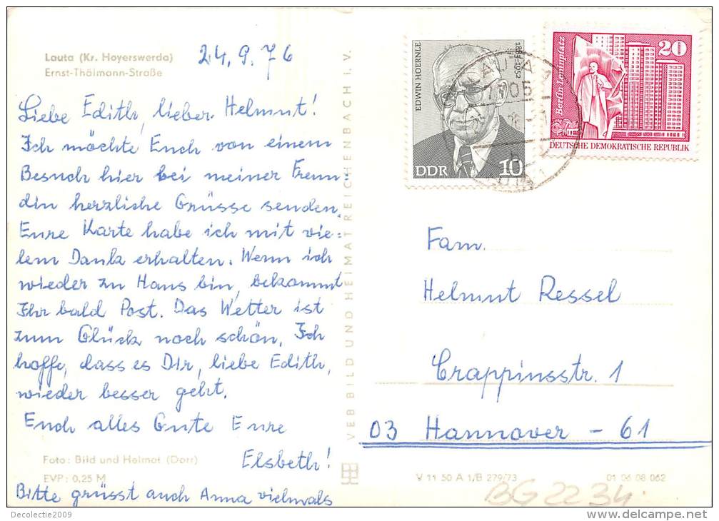 BG2234 Sparkasse Lauta Kr Hoyerswerda Ernst Thalmann  CPSM 14x9.5cm Germany - Lauta