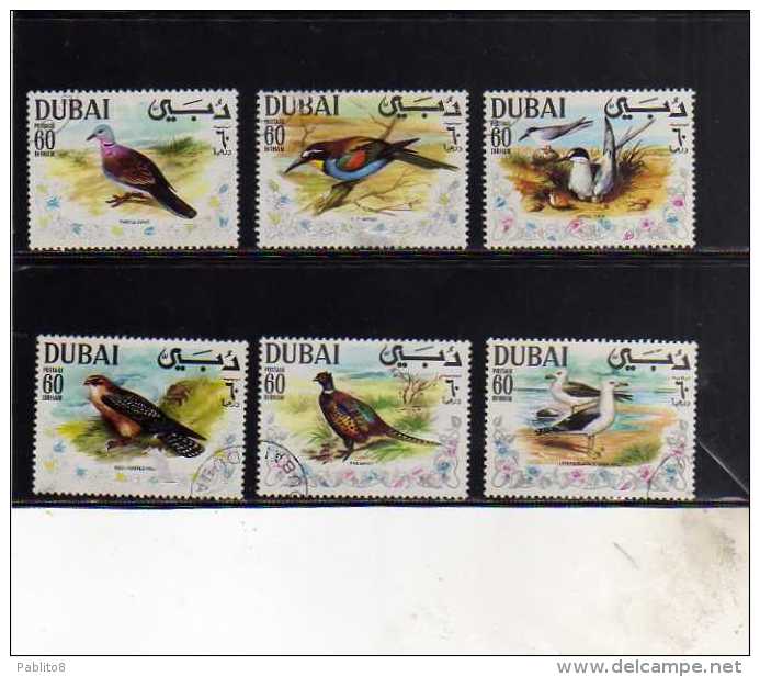 EMIRATI ARABI UNITI - UNITED ARAB EMIRATES DUBAI 1968 FAUNA BIRDS UCCELLI USED USATO OBLITERE' - Dubai