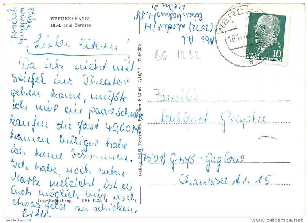 BG1292 Werder Havel Blick Zum Zernsee  CPSM 14x9.5cm  Germany - Werder