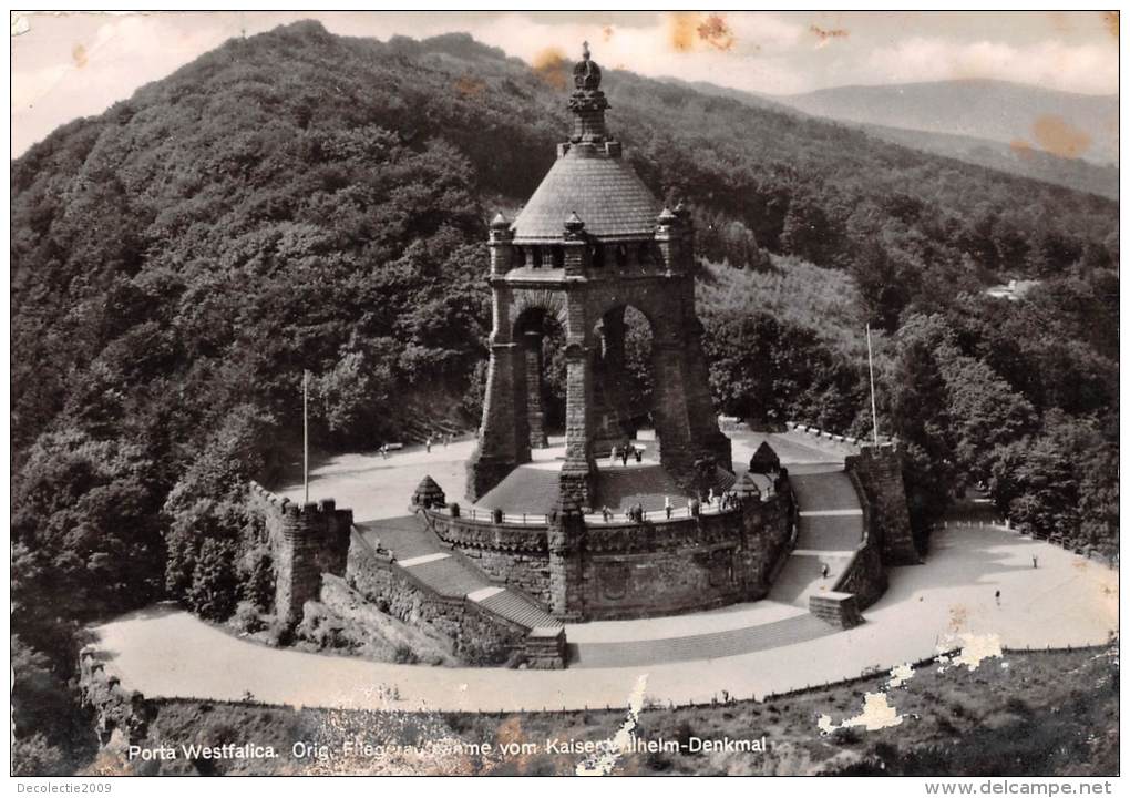 BG329 Porta Westfalica Kaiser Wilhelm Denkmal  CPSM 14x9.5cm Germany - Porta Westfalica