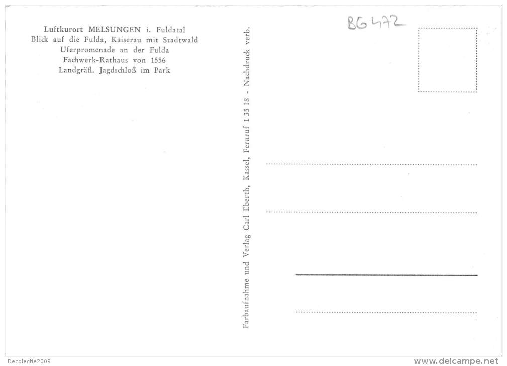 BG472 Melsungen Im Fudatal Fachwerkidyll Am Walde   CPSM 14x9.5cm Germany - Melsungen