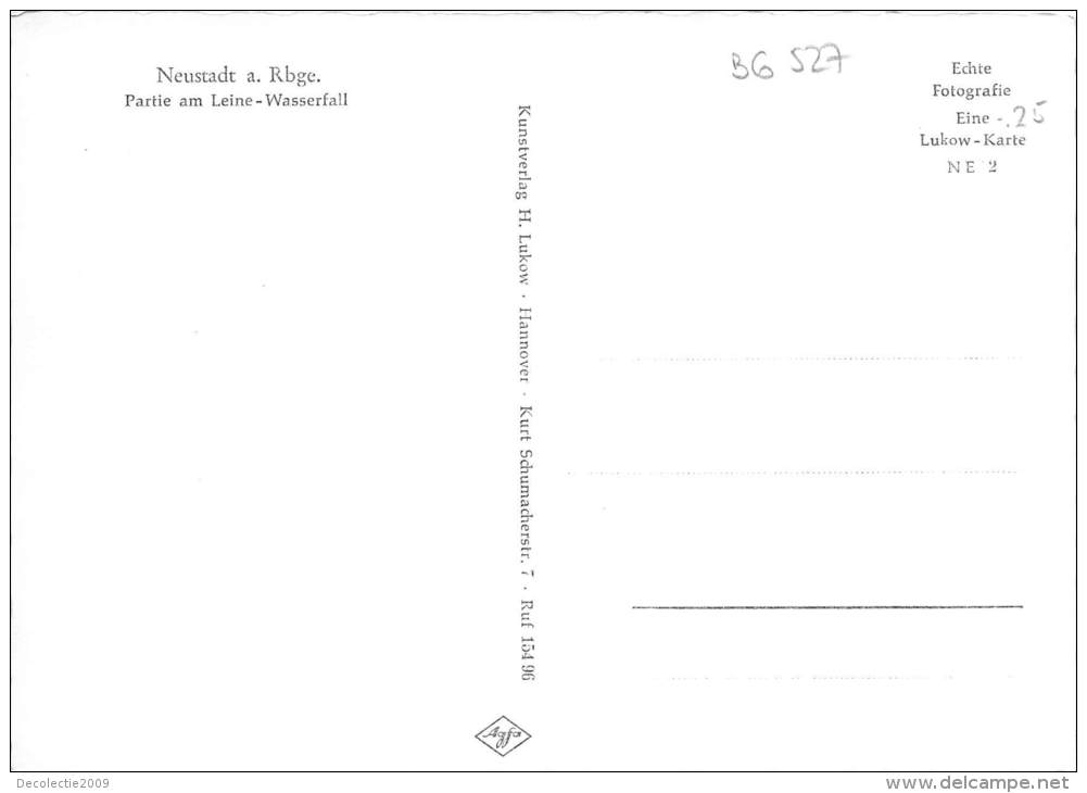 BG527 Neustadt A Rbge Partie Am Leine Wasserfall CPSM 14x9.5cm Germany - Neustadt Am Rübenberge