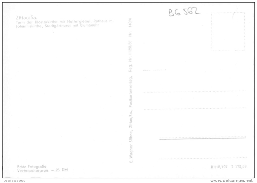 BG562 Zittau Sa Turm Der Klosterkirche Mit Hefterglebel R  CPSM 14x9.5cm Germany - Zittau