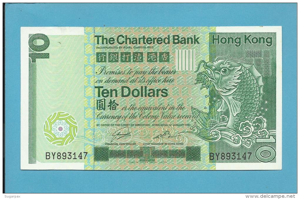 HONG KONG - 10 DOLLARS -  01.01.1981 - P 77 - 2 Scans - Hong Kong