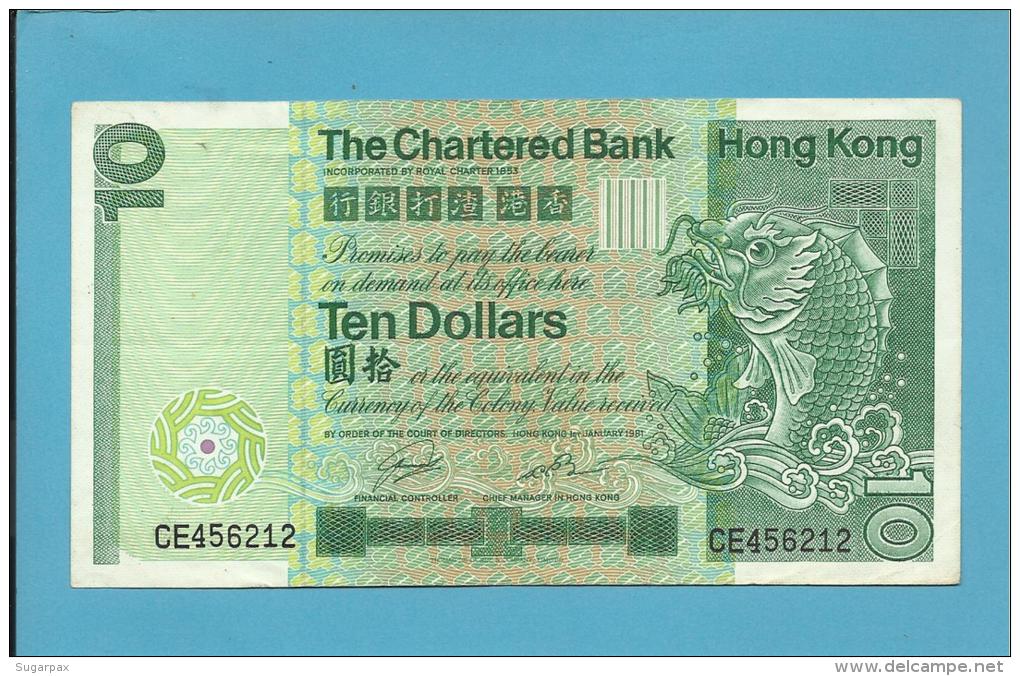 HONG KONG - 10 DOLLARS -  01.01.1981 - P 77 - 2 Scans - Hongkong
