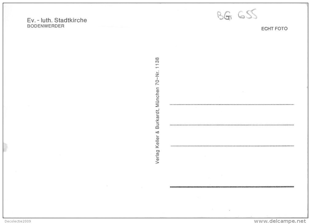 BG655 Ev Luth Stadtkirche Bodenwerder  CPSM 14x9.5cm Germany - Bodenwerder