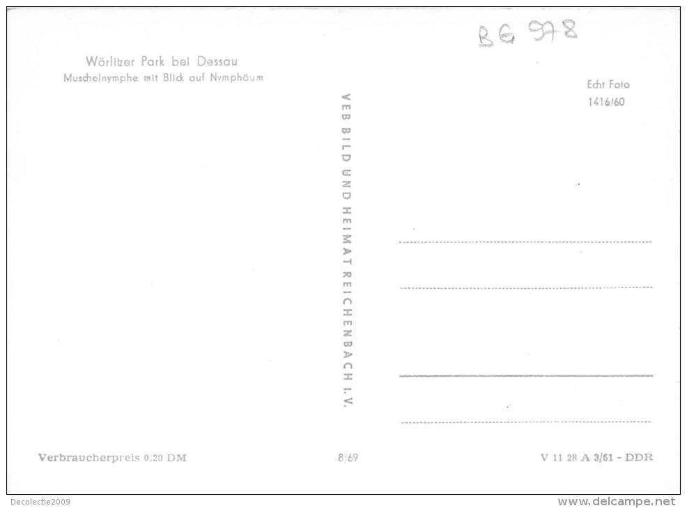 BG978 Worlitzer Park Bei Dessau Muschenymphe Mit Blick Auf CPSM 14x9.5cm Germany - Dessau