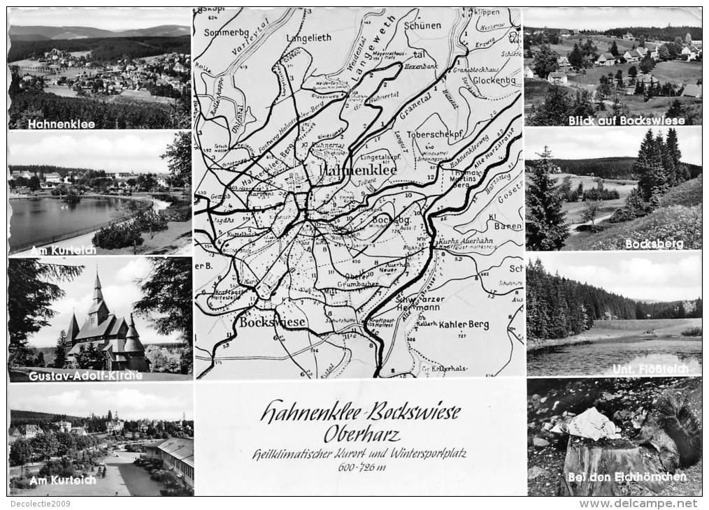 BG981 Hahnenklee Bockswiese Oberharz Map Cartes CPSM 14x9.5cm Germany - Oberharz