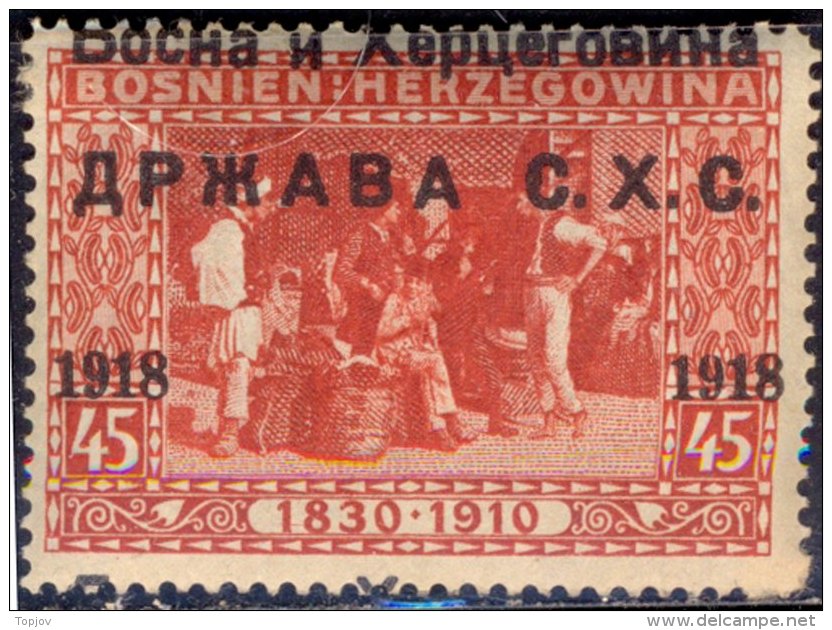 YUGOSLAVIA - JUGOSLAVIA - SHS BOSNIA & H. - ERROR OVPT.  - MARKET - *MLH - 1918 - Ungebraucht