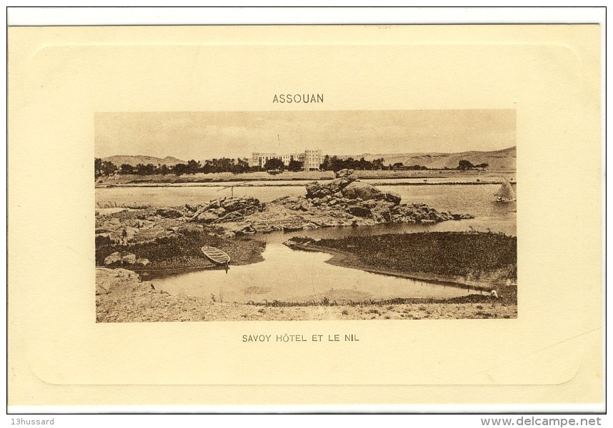 Carte Postale Ancienne Egypte - Assouan. Savoy Hôtel Et Le Nil - Assouan