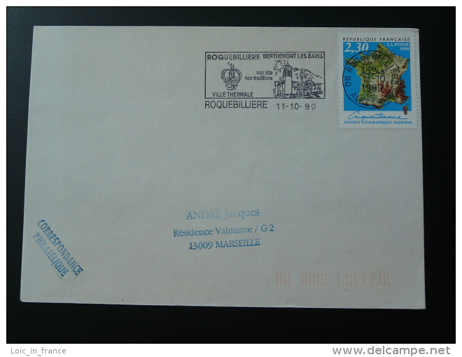 06 Alpes Maritimes Roquebilliere - Flamme Sur Lettre Postmark On Cover - Oblitérations Mécaniques (flammes)