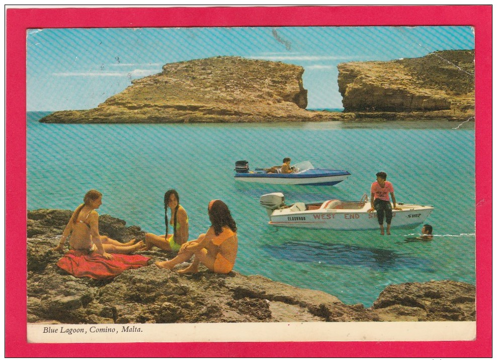 Blue Lagoon, Comino, Malta, Posted With Stamp, B18. - Malta