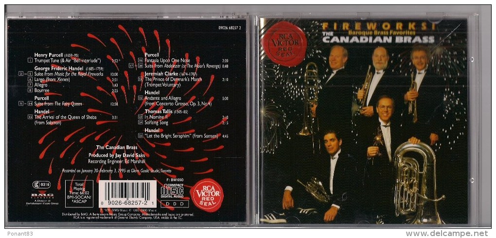 CD: Canadian Brass:Fireworks, Baroque Brass Favorites: Purcell, Haendel, Clarke, Tallis - RCA 1995 - - Strumentali