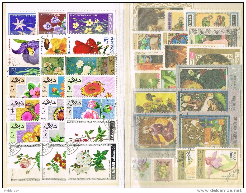 VR 122 KLEIN ALBUM MET WERELD VEEL THEMA BLOEMEN ZIE 9 SCANS - Collections (en Albums)