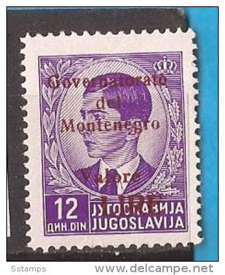 1942  ITALIA OCCUPAZIONE MONTENEGRO CRNA GORA OVERPRINT ROUGE NEVER  HINGED - Montenegro