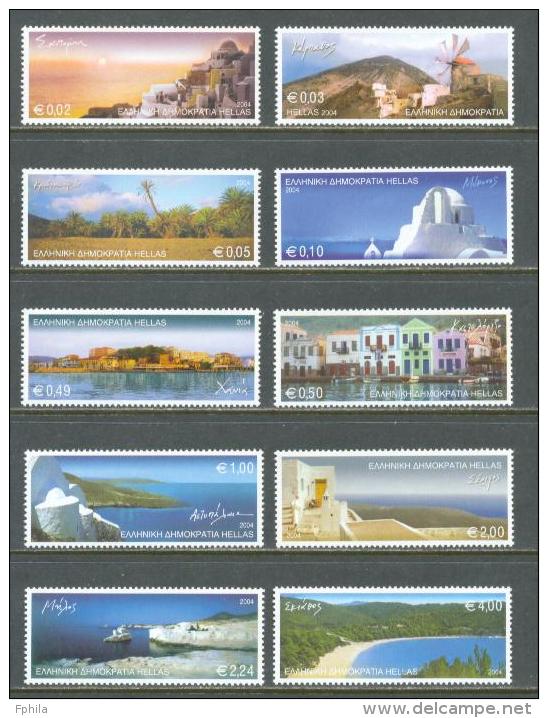 2004 GREECE ISLANDS MICHEL: 2263-2272 MNH ** - Nuovi