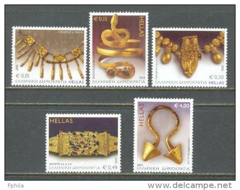 2005 GREECE JEWELS MICHEL: 2273-2277 MNH ** - Neufs