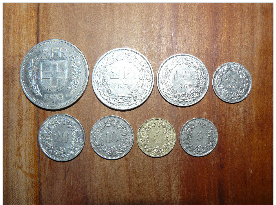 Lot Pieces Francs Suisse - Autres & Non Classés