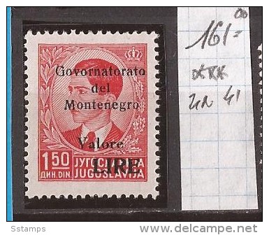 1942  ITALIA OCCUPAZIONE MONTENEGRO CRNA GORA OVERPRINT SCHWARZ BLACK   NEVER  HINGED - Montenegro