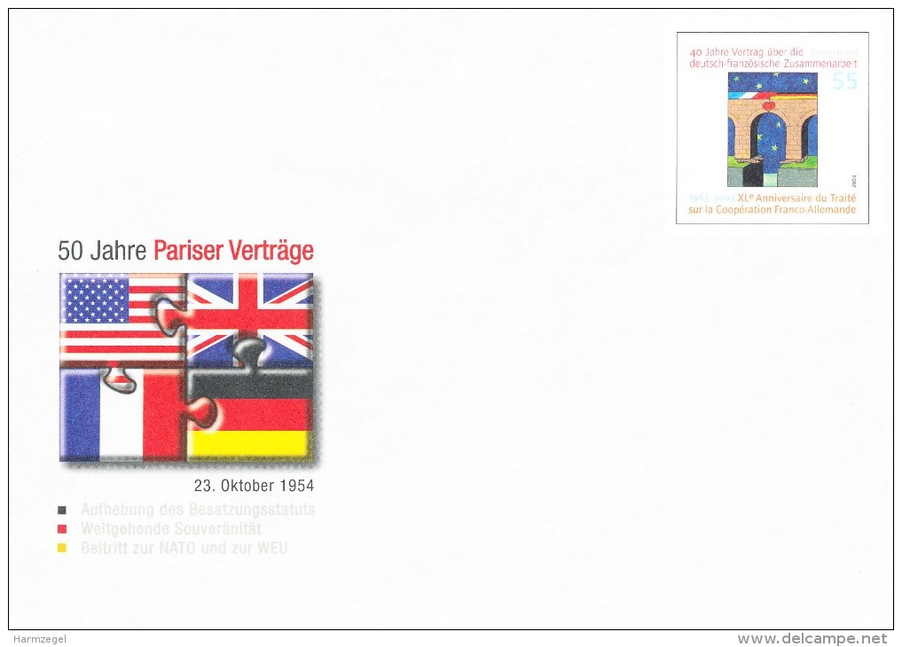 Postwaardestuk, Postal Stationary, Puzzel, Puzzle, Paris, NATO, WEU - Andere & Zonder Classificatie