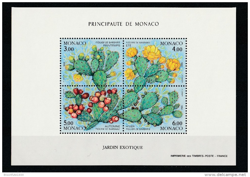 Monaco 1992 - Bloc Feuillet N° 55 - "Les Quatre Saisons Du Figuier De Barbari" - Timbres Yvert & Tellier N° 1817 à 1820. - Blocks & Sheetlets