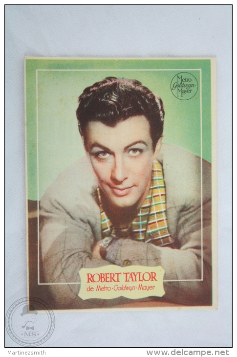 Old Movie Advertising/ Cinema Program - Actors: Robert Taylor - Bioscoopreclame