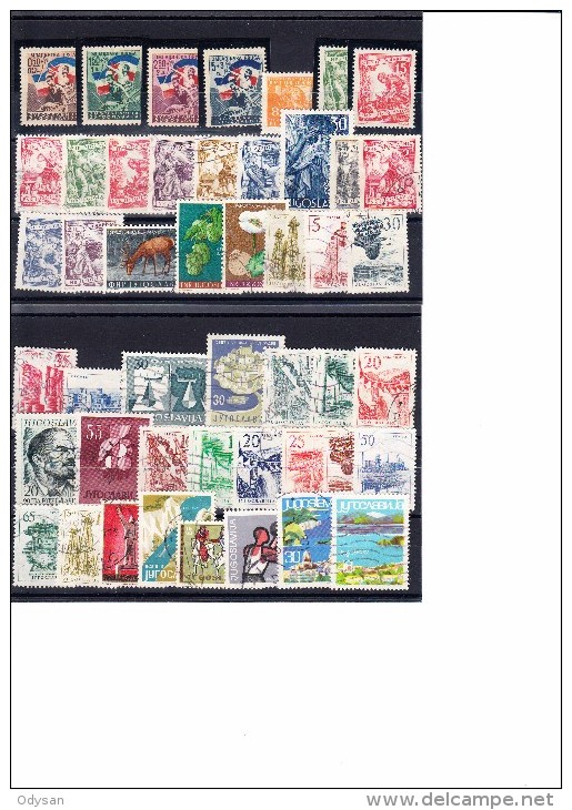 Petit Lot + 300 Timbres Yougoslavie - Collections, Lots & Séries